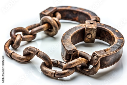 Obraz na płótnie Broken Bronze Juneteenth Shackles – Symbol of Freedom w salonie
