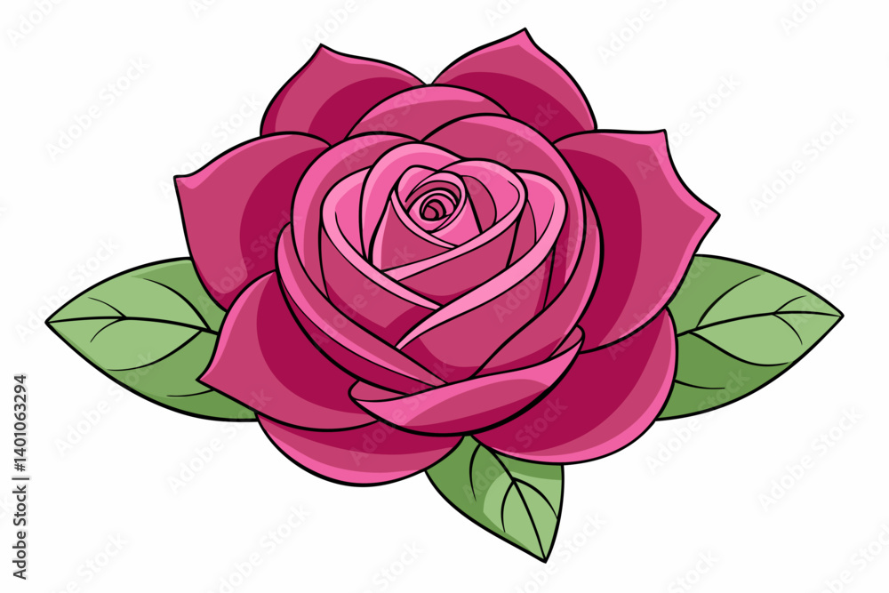 A Flower vector art in illustration on white background A Flower vector art in illustration on white background