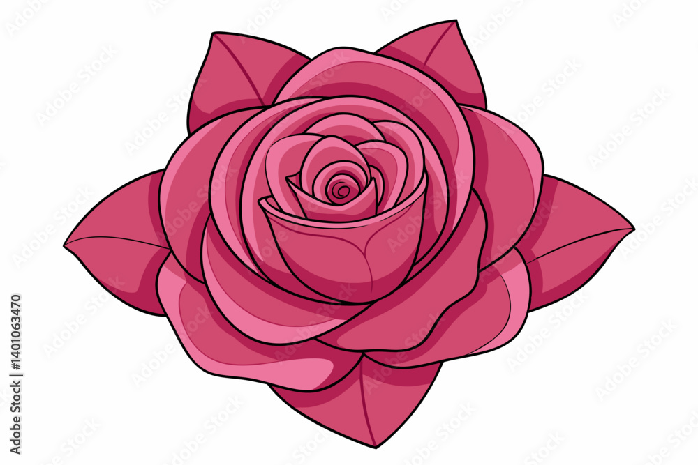 A Flower vector art in illustration on white background A Flower vector art in illustration on white background