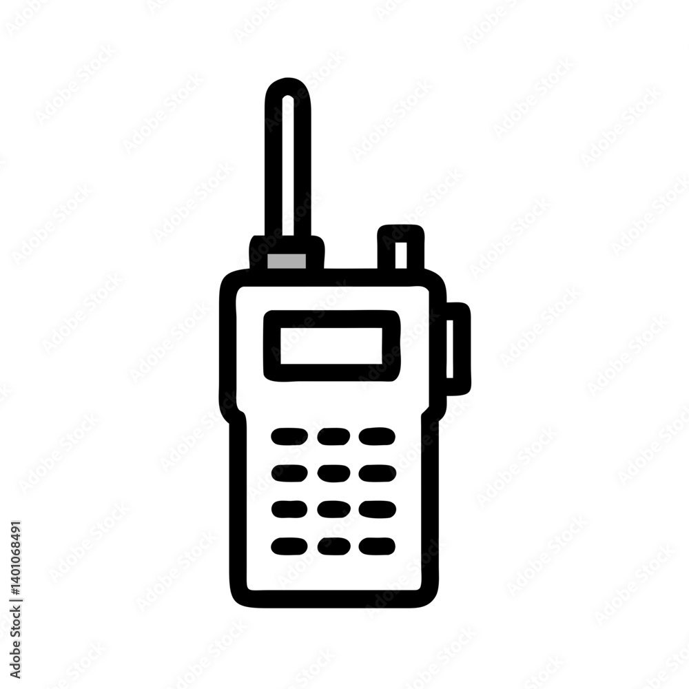 Walkie Talkie with Signal Antenna Icon Design Walkie Talkie with Signal Antenna Icon Design