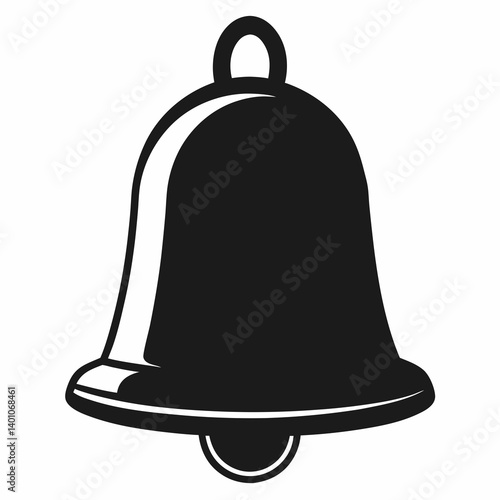 Black Bell Icon Illustration for Notifications Alerts Signals