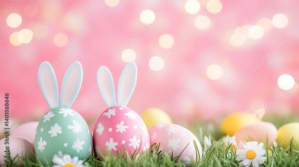 3d animated rabbit with easter eggs easter egg holiday illustration easter celebration 3d animated rabbit with easter eggs easter egg holiday illustration easter celebration
