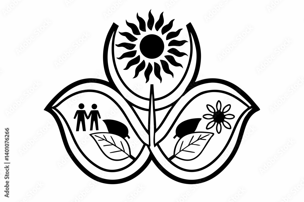 Fototapeta premium vector illustration of a flower