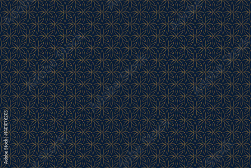 seamless pattern with blue flowers