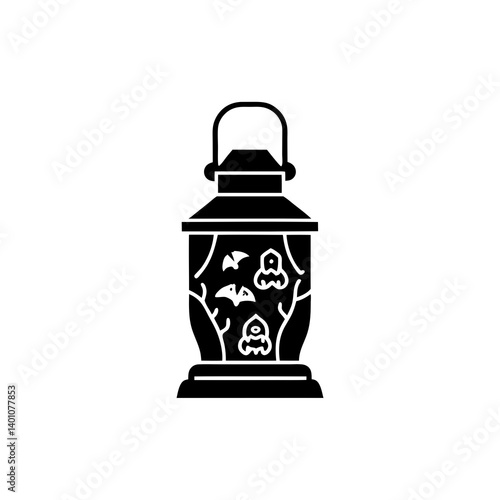 creative details Halloween  Lantern Icon  Vector Illustration