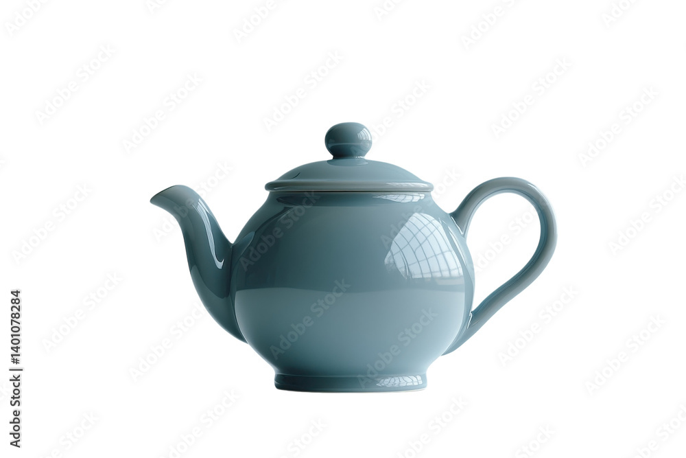Elegant teal teapot perfect for afternoon tea studio shot on black on transparent background Elegant teal teapot perfect for afternoon tea studio shot on black on transparent background