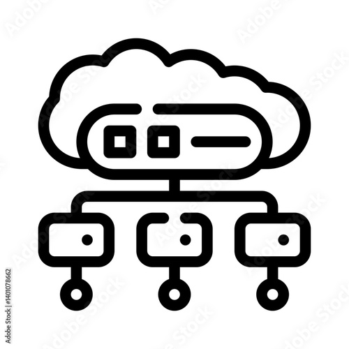 edge computing line icon