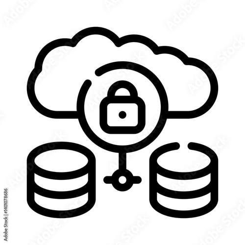 private cloud line icon