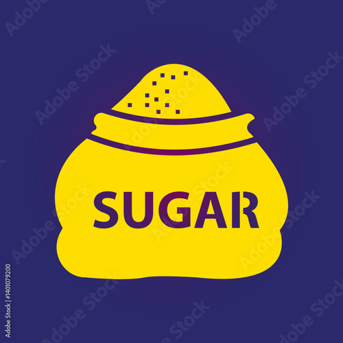 Sugar trendy icon graceful abstract vector illustration colorful artwork lovely design