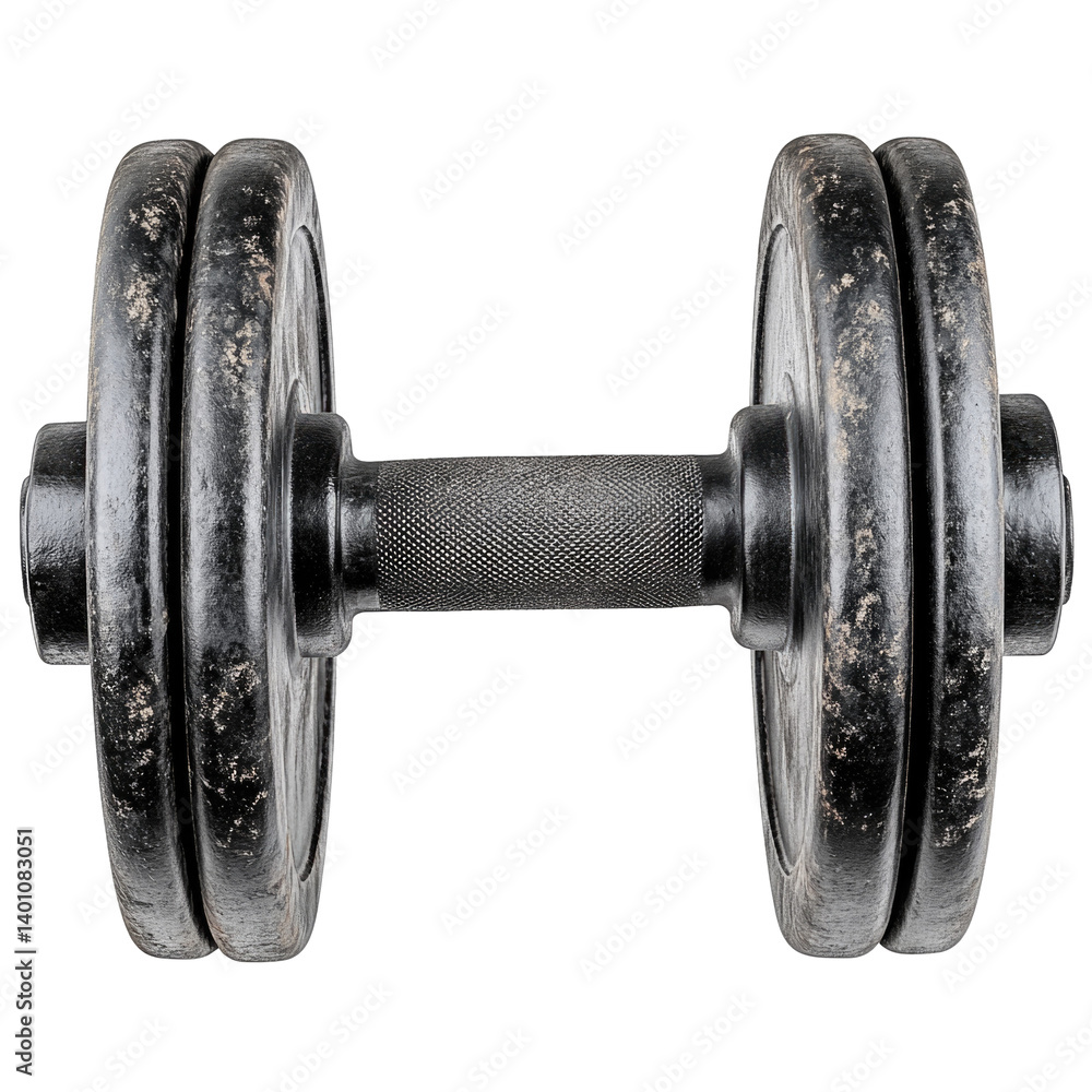 Naklejka premium Textured Grip Dumbbells on transparent background