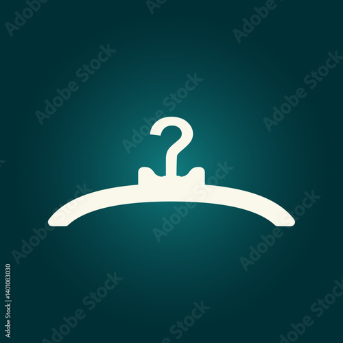 Clothes hanger trendy icon fine abstract vector illustration colorful artwork lovely design