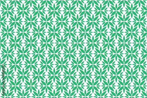 seamless pattern with green leaves