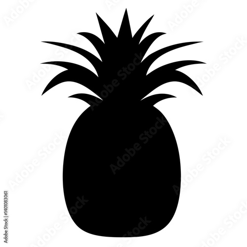 Stylish pineapple silhouette graphic with a tropical fruit and bold design