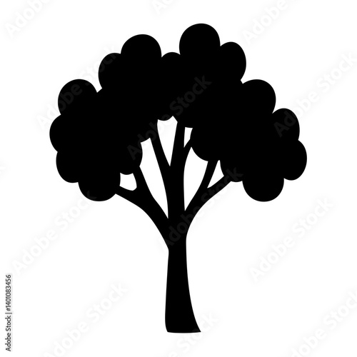 plum tree silhouettes - black plum tree, isolated transparent background