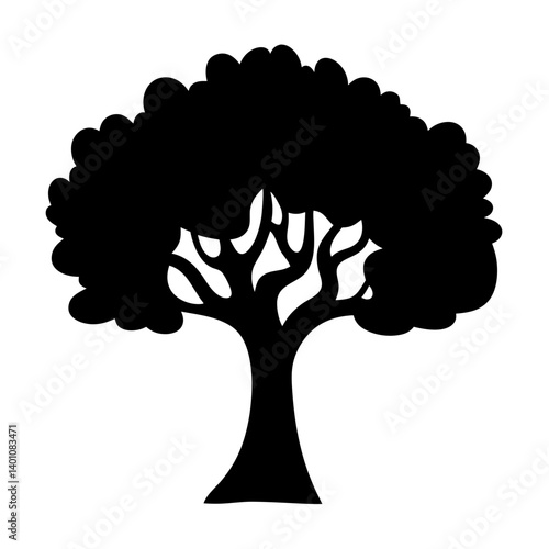 plum tree silhouettes - black plum tree, isolated transparent background
