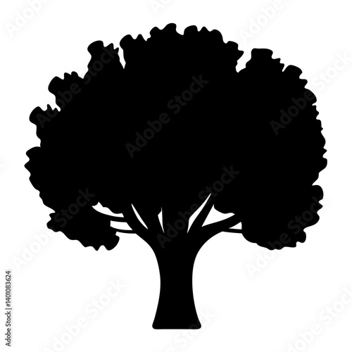 poplar tree silhouettes - black poplar tree, isolated transparent background