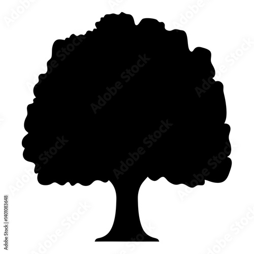 poplar tree silhouettes - black poplar tree, isolated transparent background