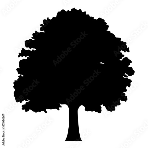 sequoia tree silhouettes - black sequoia tree, isolated transparent background