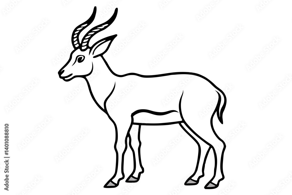 Fototapeta premium Wild Markhor Vector