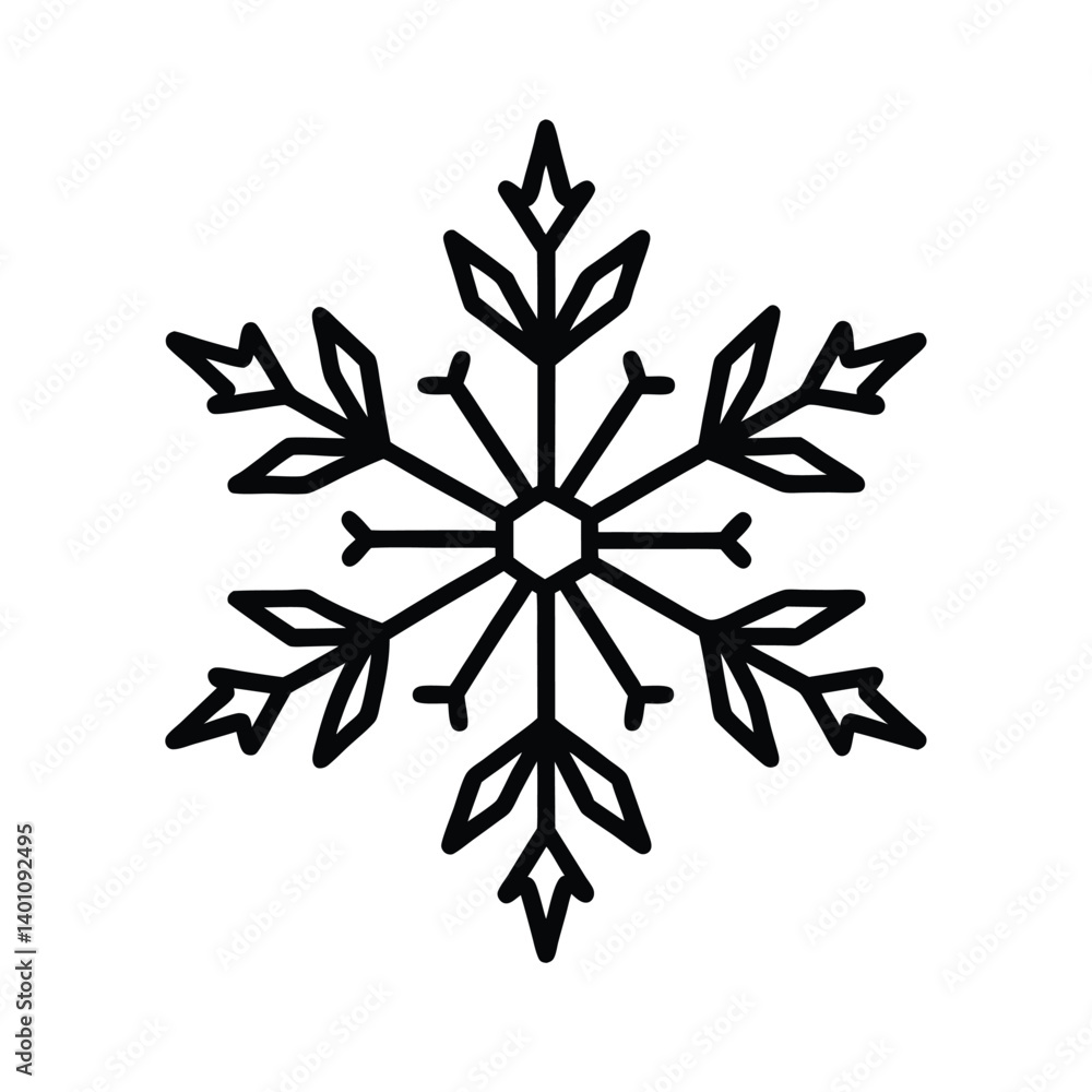 Fototapeta premium vector illustration of a snowflake
