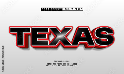 Texas retro style editable text effect for vintage-themed design.