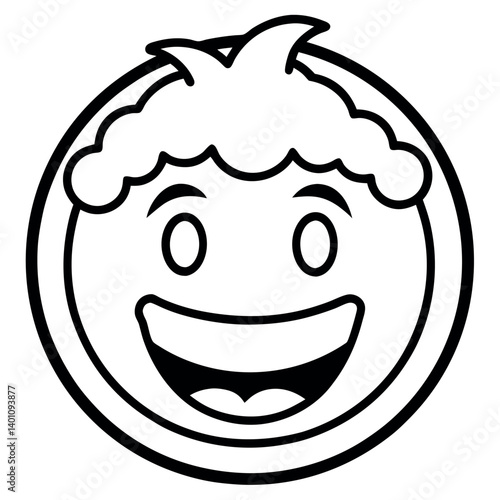  black and white cartoon smiley faces