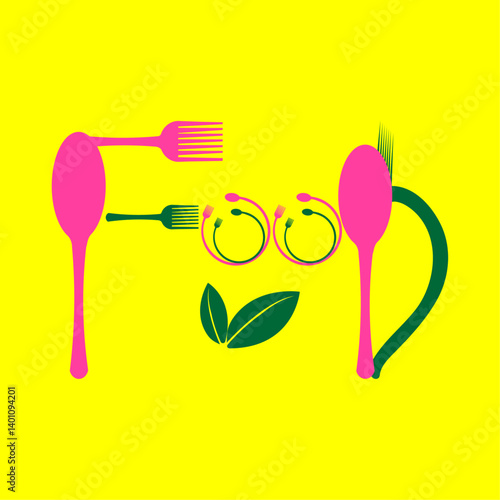 Unique Minimalist Food Logo