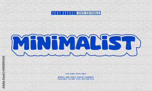 Minimalist editable text effect with clean and modern style.