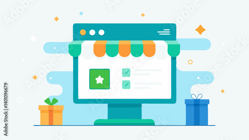 Loyalty Program Enrollment A kiosk interface inviting customers to enroll in a loyalty program featuring a progress bar and rewards points display.