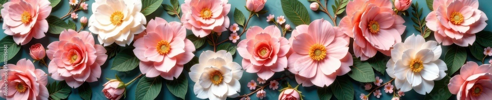 A lush artificial flower wall with muted pastel colors and intricate details , floral, design A lush artificial flower wall with muted pastel colors and intricate details , floral, design