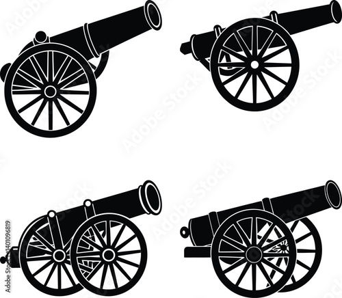 Cannon Silhouette vector illustration