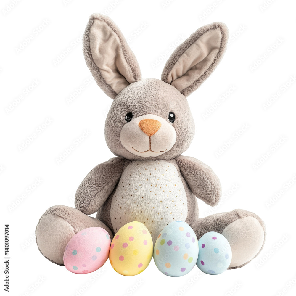 Obraz premium Easter Bunny Plush on transparent background