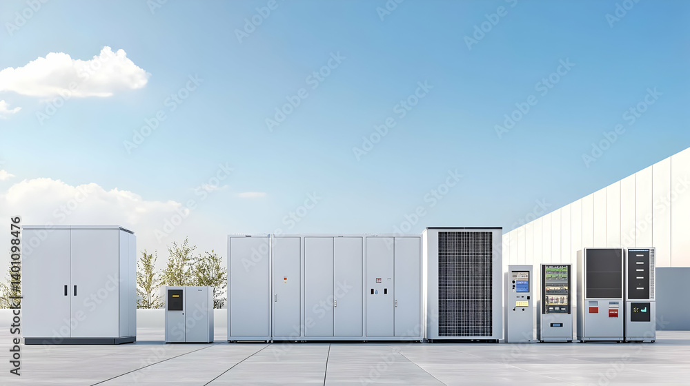 White Rooftop Solar Energy Equipment Installation White Rooftop Solar Energy Equipment Installation