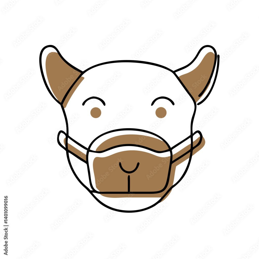 Obraz premium Dog Face with Cheerful Expression 