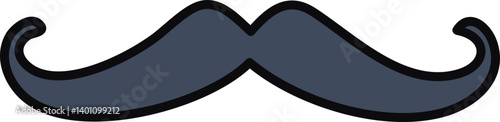 Black handlebar mustaches 
