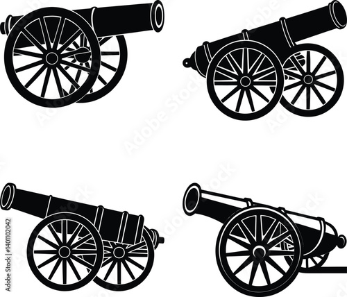 Cannon Silhouette vector illustration
