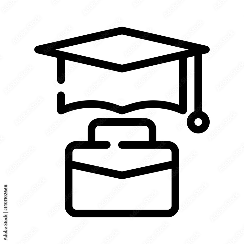 graduation cap line icon graduation cap line icon
