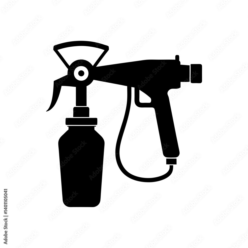 Paint sprayer silhouette vector illustration Paint sprayer silhouette vector illustration