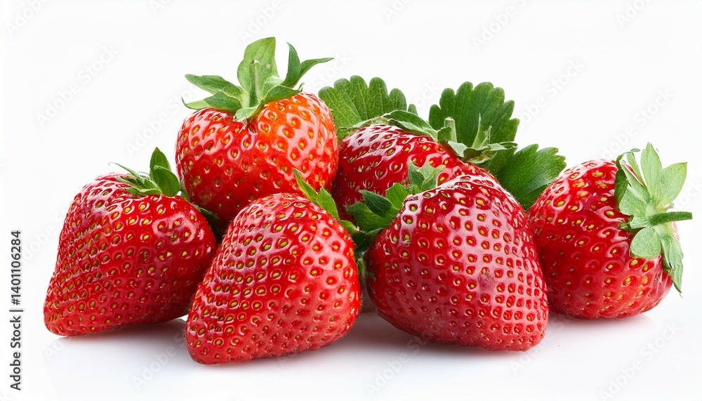 fresh strawberries isolated over a white background fresh strawberries isolated over a white background
