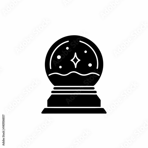 creative details Magic Crystal Ball Icon Vector Illustration