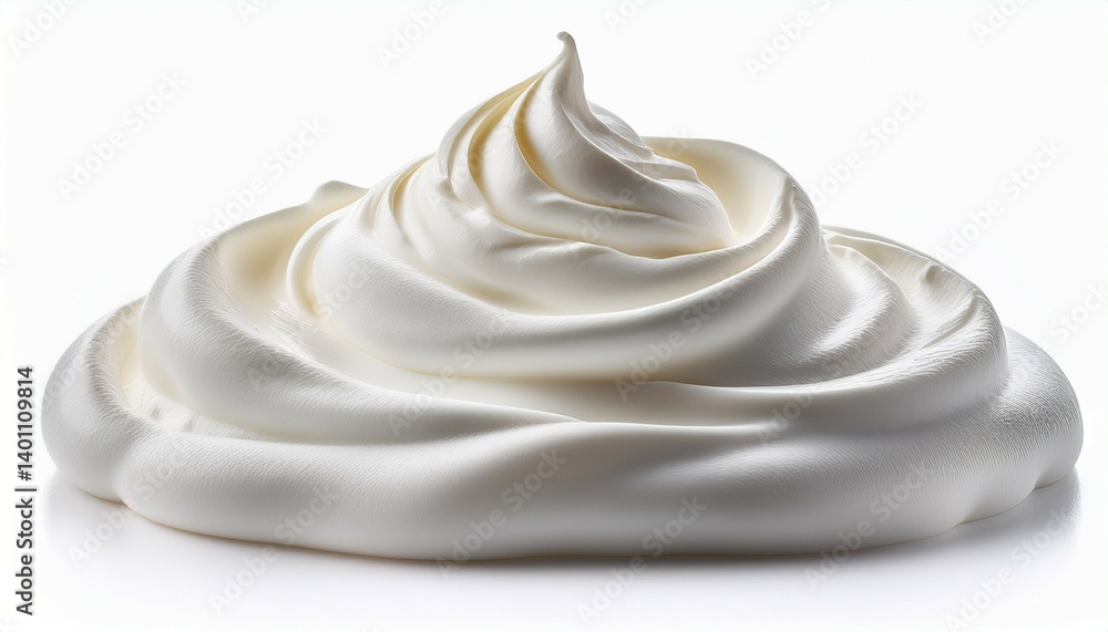 whipped cream isolated on a white background whipped cream isolated on a white background