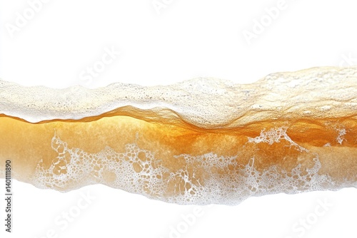 Obraz na płótnie A beach scene with golden sand and gentle waves, isolated on a white background to showcase natural beauty. w salonie