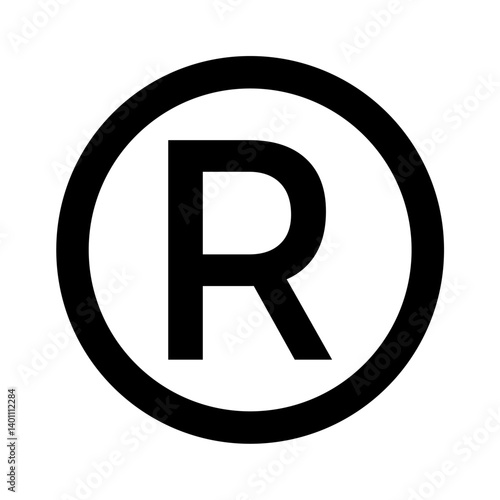 Registered logo icon. Vector image