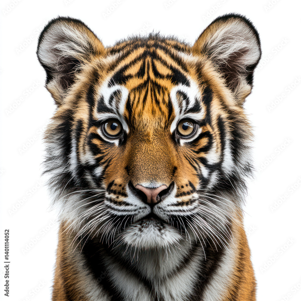 Obraz premium tiger isolated on white background