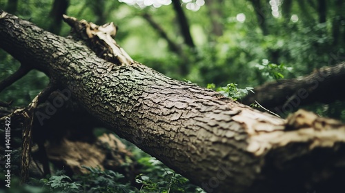 Broken tree in the forest