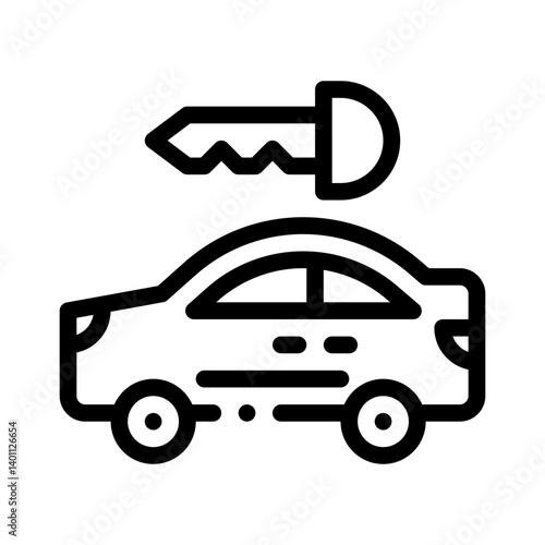 car rental line icon