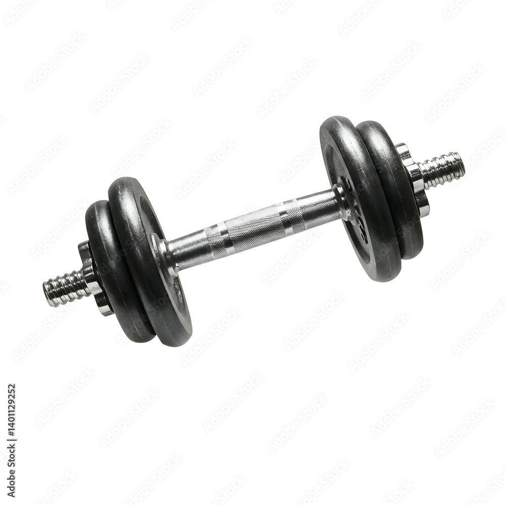 Naklejka premium dumbbell weight on solid white background