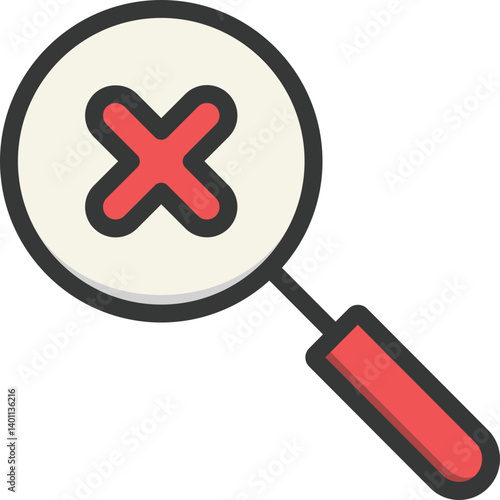 Reject Research Filled Line Icon