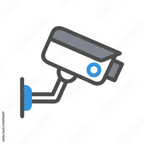 Security Camera for Surveillance Icon Design