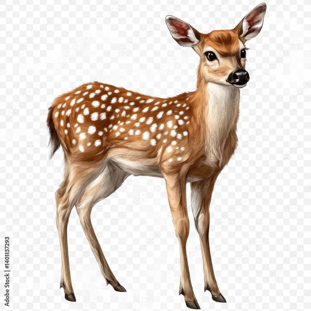 Naklejka premium deer isolated on white background